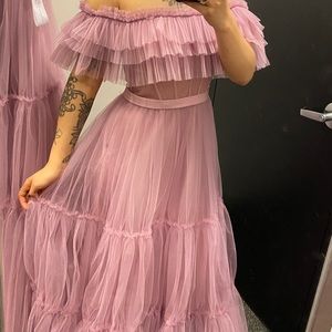 BNWT BCBG purple tulle corset dress 8